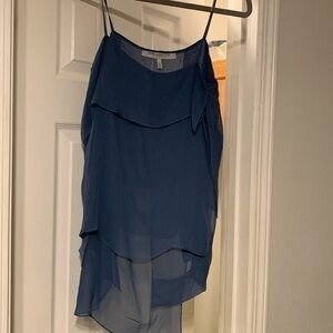 NWOT Super rare Morgane Le Fay asymmetrical silk chiffon top
